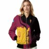 arizona state sun devils hexagonal pattern maroon black jacket latest model