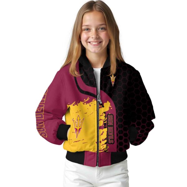 arizona state sun devils hexagonal pattern maroon black jacket top rated