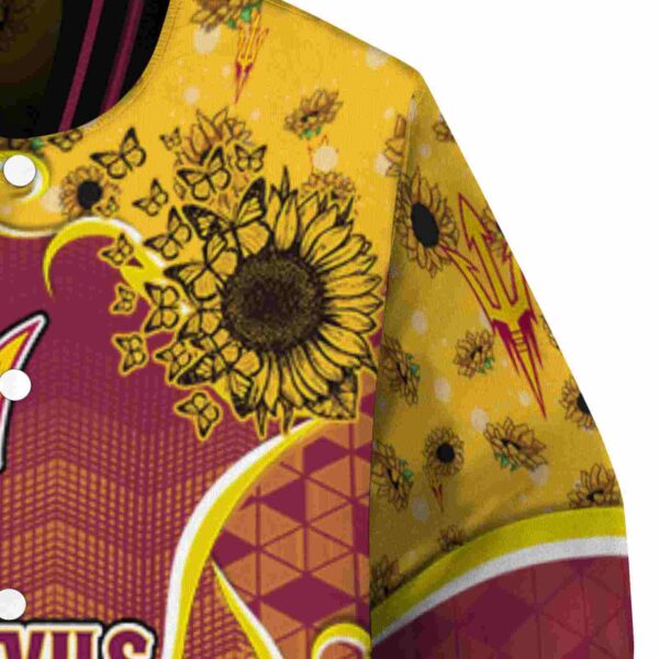 arizona state sun devils sunflower bloom maroon yellow jacket premium grade