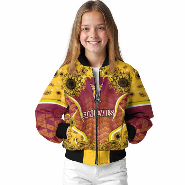 arizona state sun devils sunflower bloom maroon yellow jacket top rated