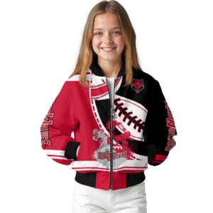 arkansas state red wolves baseball stitching black white jacket top rated