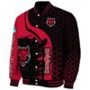 arkansas state red wolves hexagonal pattern scarlet black jacket best selling