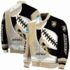 army black knights baseball stitching black white jacket fashion forward