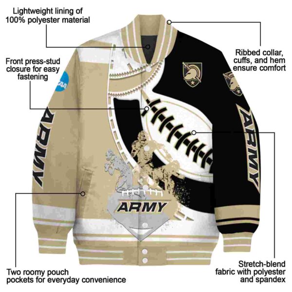army black knights baseball stitching black white jacket new arrival