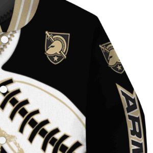 army black knights baseball stitching black white jacket premium grade