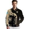 army black knights hexagonal pattern gold black jacket high quality