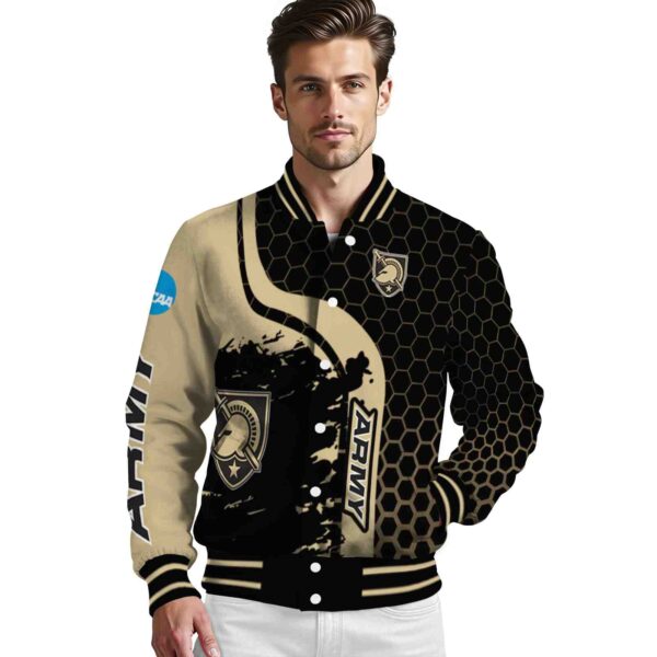 army black knights hexagonal pattern gold black jacket high quality