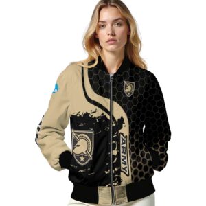 army black knights hexagonal pattern gold black jacket latest model