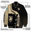 army black knights hexagonal pattern gold black jacket new arrival