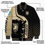 army black knights hexagonal pattern gold black jacket best selling