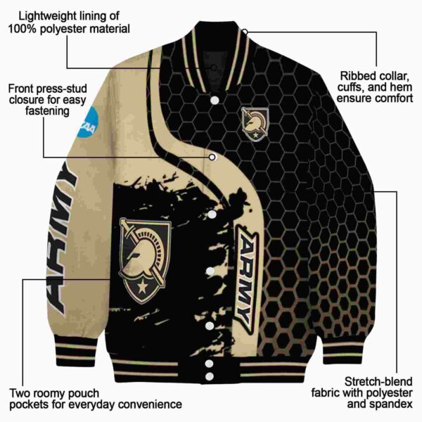 army black knights hexagonal pattern gold black jacket new arrival
