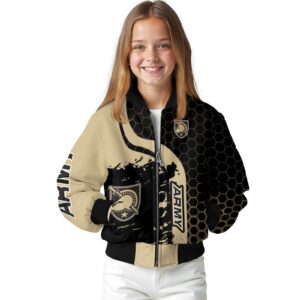 army black knights hexagonal pattern gold black jacket top rated