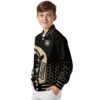 army black knights hexagonal pattern gold black jacket trendy