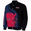 atlanta braves hexagonal pattern navy black jacket best selling