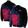 atlanta braves hexagonal pattern navy black jacket fashion forward