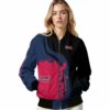 atlanta braves hexagonal pattern navy black jacket latest model