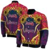 atlanta braves sunflower bloom navy yellow jacket fashion forward
