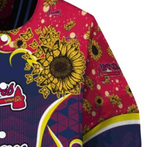atlanta braves sunflower bloom navy yellow jacket premium grade
