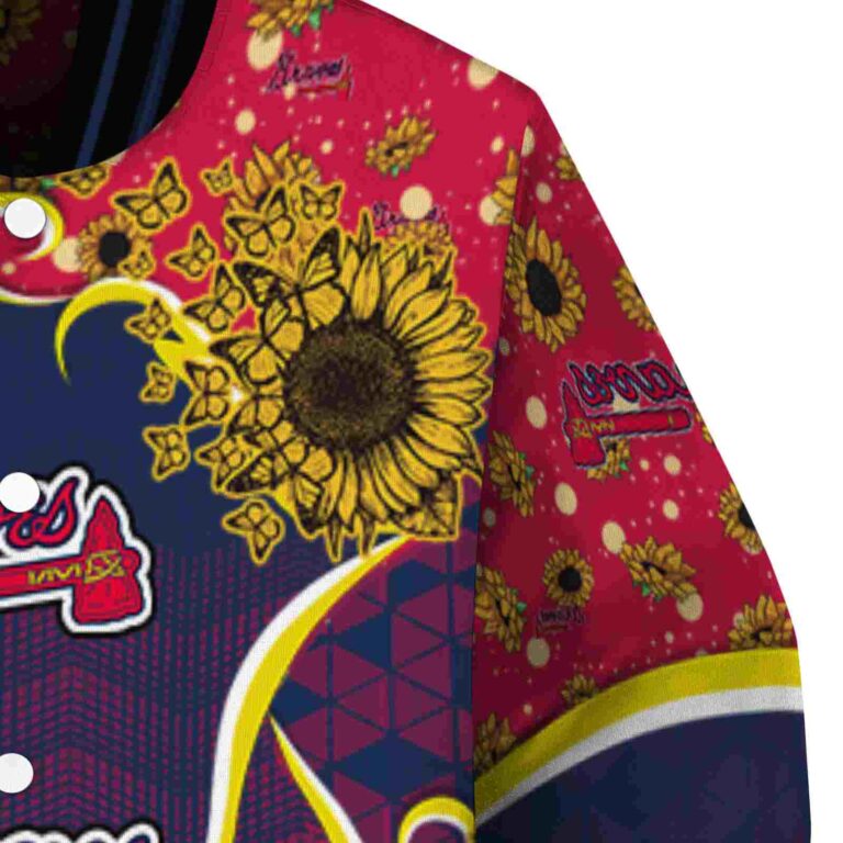 atlanta braves sunflower bloom navy yellow jacket premium grade