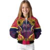 atlanta braves sunflower bloom navy yellow jacket top rated