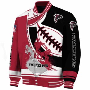 atlanta falcons baseball stitching black white jacket best selling