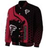 atlanta falcons hexagonal pattern red black jacket best selling