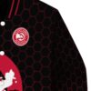 atlanta hawks hexagonal pattern red black jacket premium grade