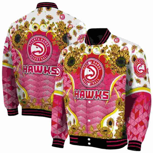 atlanta hawks sunflower bloom red yellow jacket fashion forward