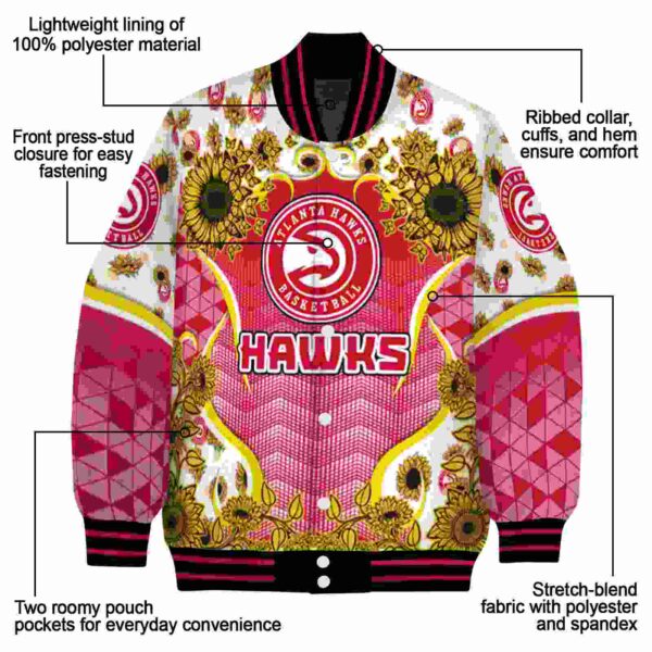 atlanta hawks sunflower bloom red yellow jacket new arrival