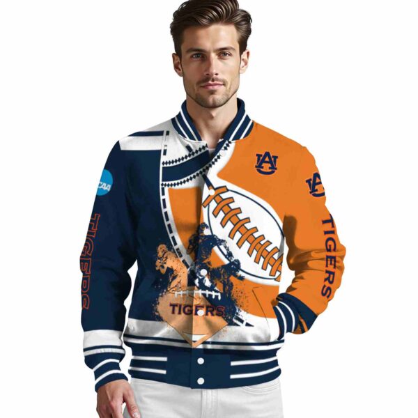 auburn tigers baseball stitching orange white jacket high quality