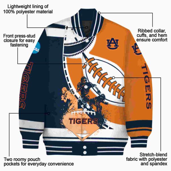 auburn tigers baseball stitching orange white jacket new arrival