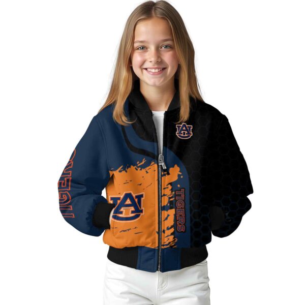 auburn tigers hexagonal pattern navy blue black jacket top rated