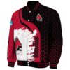 ball state cardinals hexagonal pattern red black jacket best selling