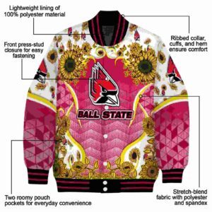 ball state cardinals sunflower bloom red yellow jacket new arrival