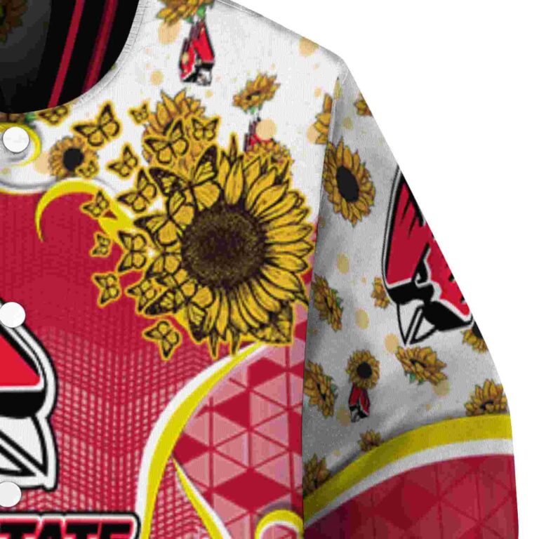 ball state cardinals sunflower bloom red yellow jacket premium grade