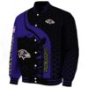 baltimore ravens hexagonal pattern purple black jacket best selling