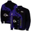 baltimore ravens hexagonal pattern purple black jacket fashion forward