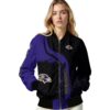 baltimore ravens hexagonal pattern purple black jacket latest model
