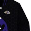 baltimore ravens hexagonal pattern purple black jacket premium grade