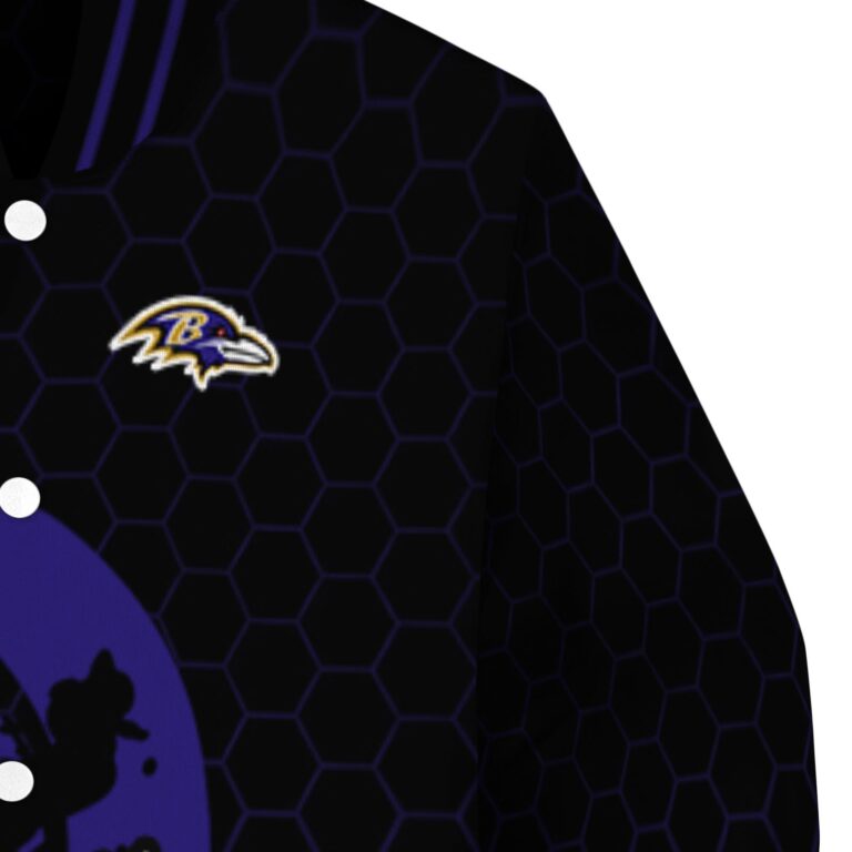 baltimore ravens hexagonal pattern purple black jacket premium grade