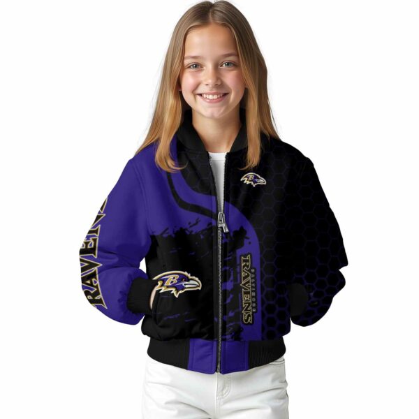 baltimore ravens hexagonal pattern purple black jacket top rated