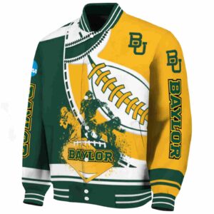 baylor bears baseball stitching gold white jacket best selling