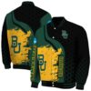 baylor bears hexagonal pattern green black jacket fashion forward