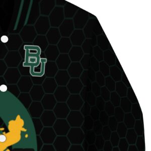 baylor bears hexagonal pattern green black jacket premium grade
