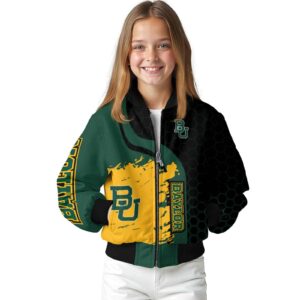 baylor bears hexagonal pattern green black jacket top rated