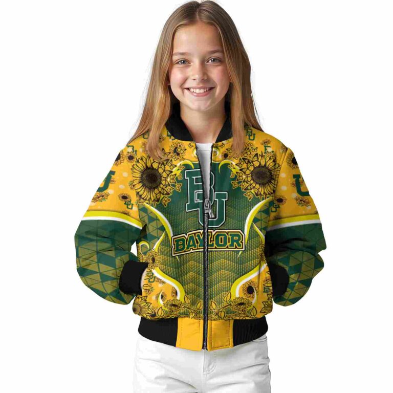 baylor bears sunflower bloom green yellow jacket top rated