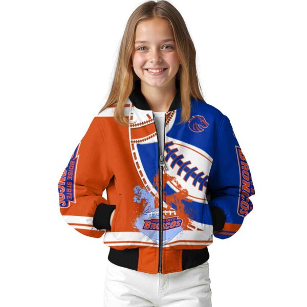 boise state broncos baseball stitching blue white jacket top rated