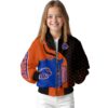 boise state broncos hexagonal pattern orange black jacket top rated