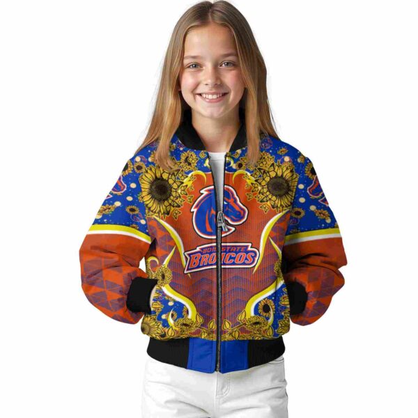 boise state broncos sunflower bloom orange yellow jacket top rated