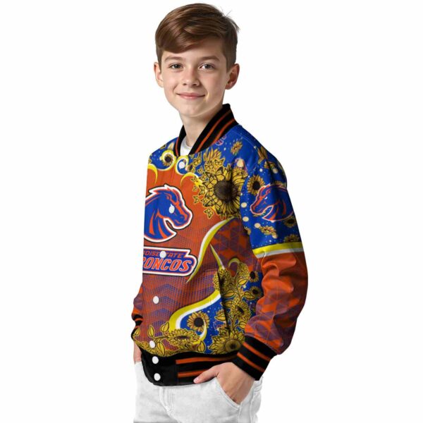 boise state broncos sunflower bloom orange yellow jacket trendy